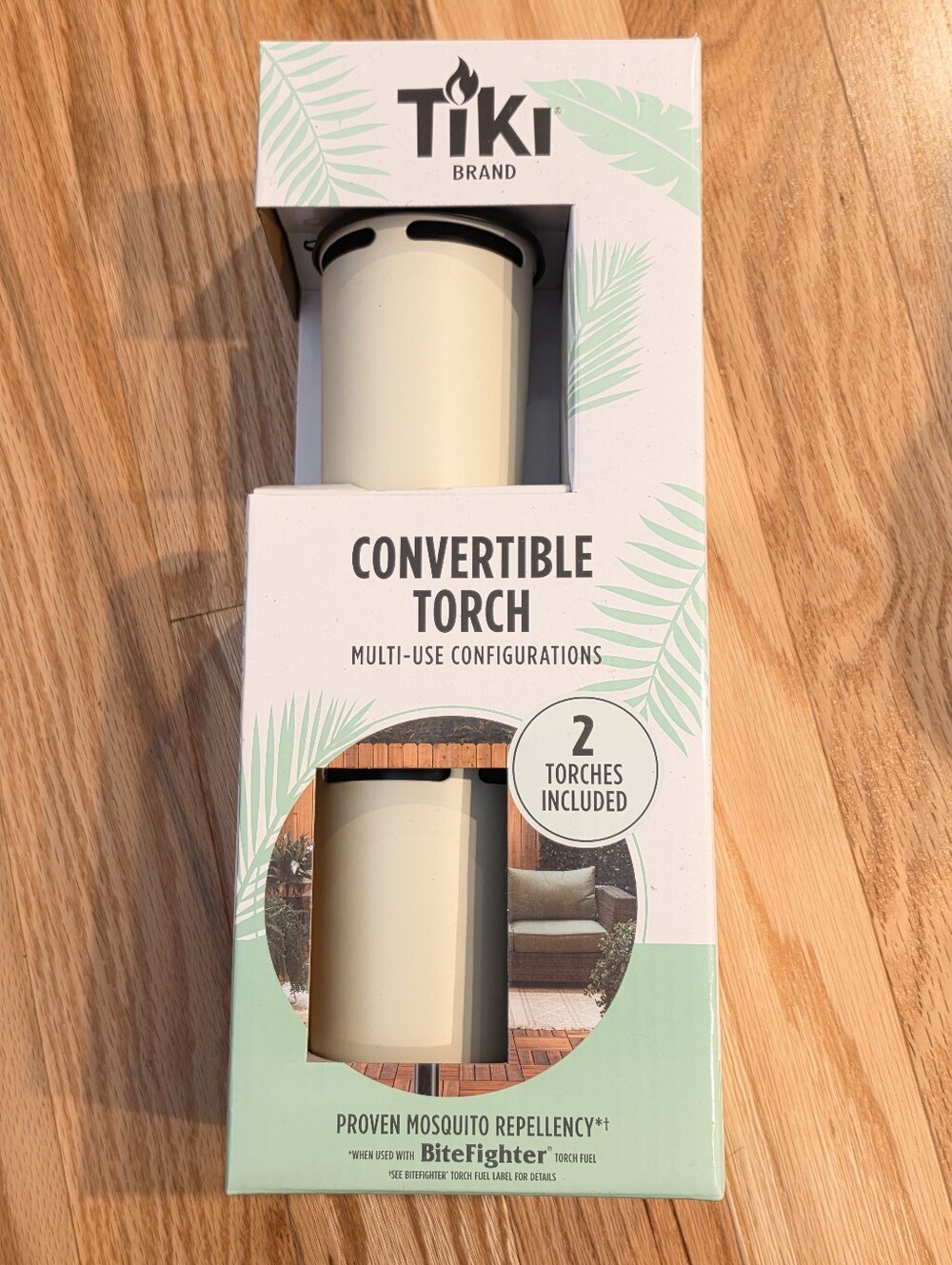 Tiki Convertible Torch, Honey White (Cream), 2 Pack, NWT